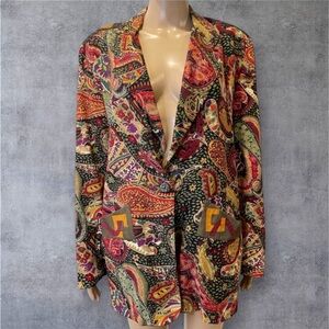 Canvasbacks Colorful Paisley Women's Jacket size M